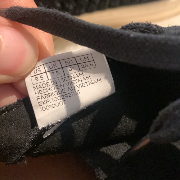 Toms Lenox Black Deconstructed Suede/Woven panel Sneakers Size 9.5 - Picture 10 of 13